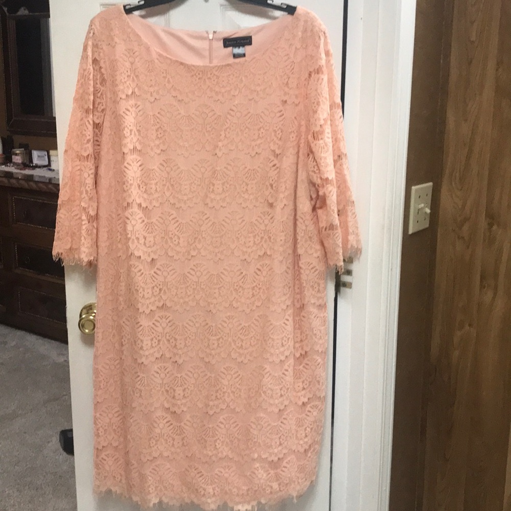 Peach lace dress